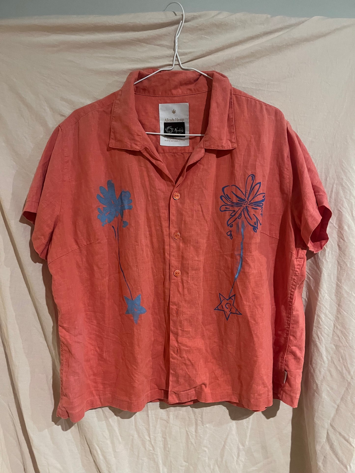 Star flower box-fit button up